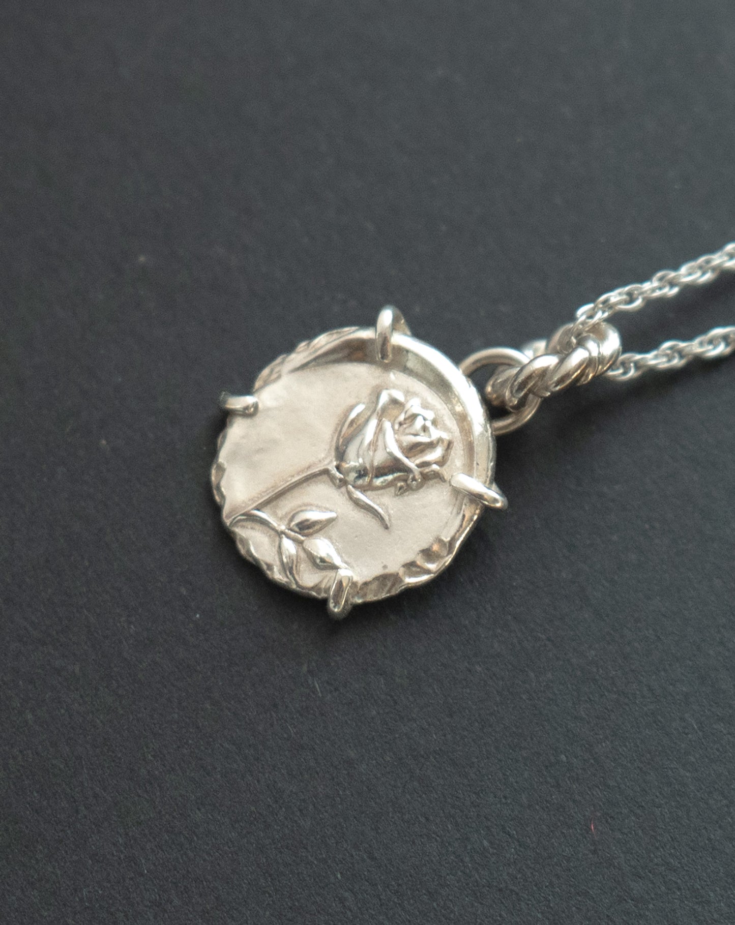 Silver Rose Pendant