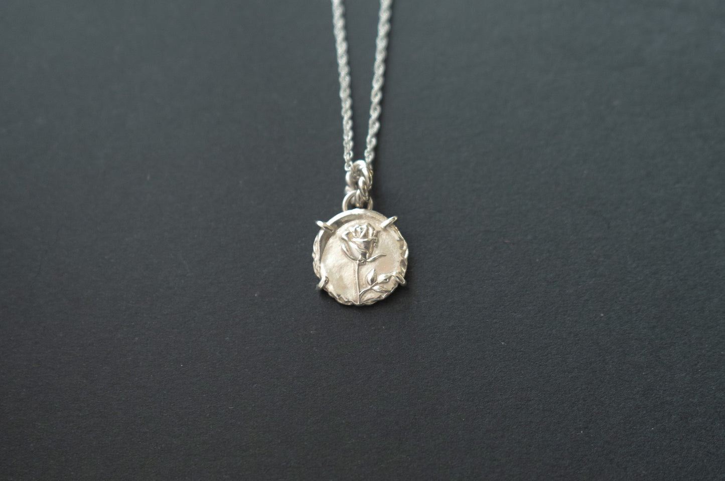 Silver Rose Pendant