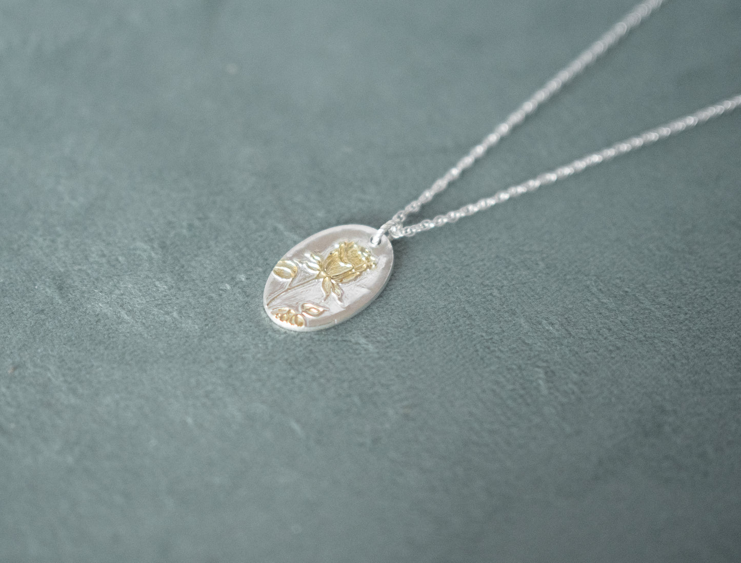 JUNE | Rose Birth flower Pendant