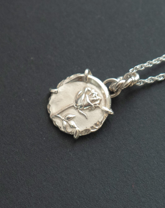 Silver Rose Pendant