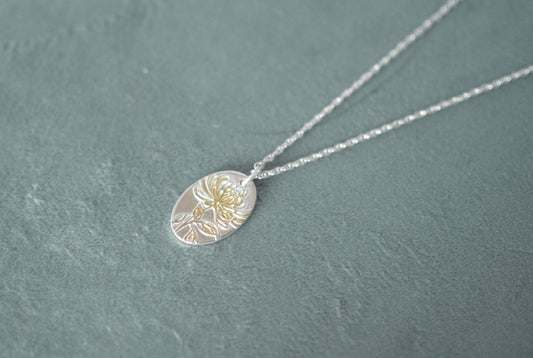 NOVEMBER | Chrysanthemum Birth flower Pendant