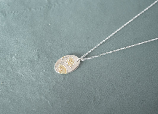 JULY| Water Lily Birth flower Pendant